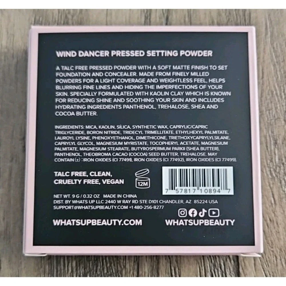 What's Up Beauty Wind Dancer Pressed Setting Powder – Medium – 9 g / 0.32 oz